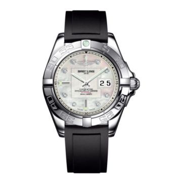 Breitling Galactic 41 Stainless Steel / Pearl Diamond / Rubber