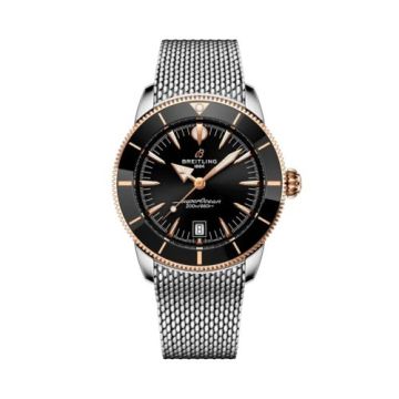 Breitling Superocean Heritage B31 Automatic 42 Stainless Steel - Red Gold / Black / Milanese