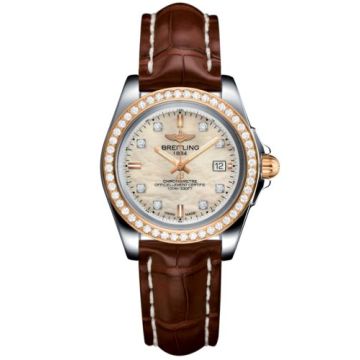 Breitling Galactic 32 Sleek Edition Stainless Steel / Rose Gold / Diamond / Pearl Diamond / Croco