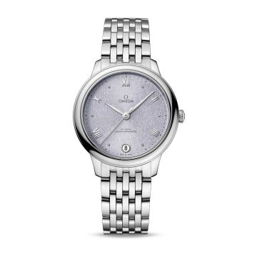 Omega De Ville Master Chronometer 34 Stainless Steel / Lavender / Bracelet