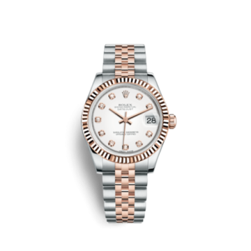 Rolex Datejust 31 Rolesor Everose Fluted / Jubilee / White Diamond