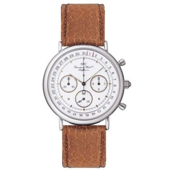 IWC Schaffhausen Portofino Chronograph MecaQuartz Stainless Steel / White / Calf