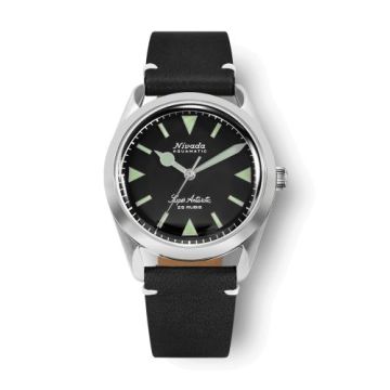 Nivada Grenchen Super Antarctic Black - Green Luminova / Stainless Steel / Black - White