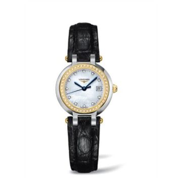 Longines PrimaLuna Quartz 26.5 Stainless Steel / Yellow Gold / Diamond / MOP
