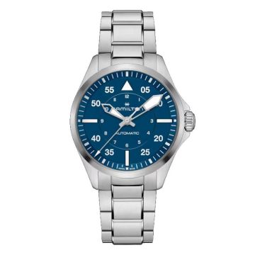 Hamilton Khaki Aviation Pilot Auto 39 Stainless Steel / Blue / Bracelet