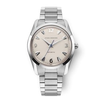 Nivada Grenchen Antarctic 35 Eggshell - White Luminova / Stainless Steel / Flat Link