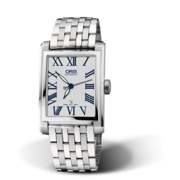 Oris Rectangular Date 30 Stainless Steel / Silver - Roman / Bracelet