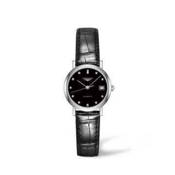 Longines Elegant Collection 25.5 Automatic Stainless Steel / Black / Strap