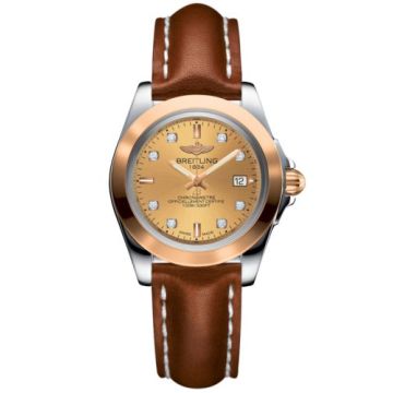 Breitling Galactic 32 Sleek Edition Stainless Steel / Rose Gold / Golden Sun Diamond / Calf