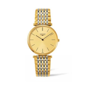 Longines La Grandes Classique Quartz 36 PVD / Champagne / Bracelet
