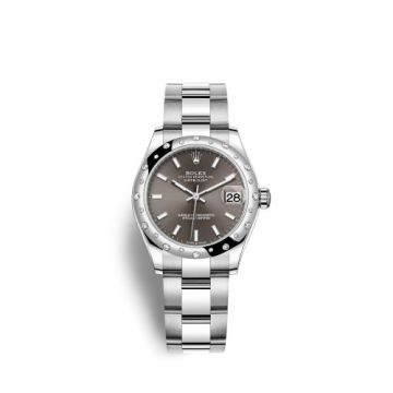 Rolex Datejust 31 Stainless Steel Domed Diamond / Oyster / Grey