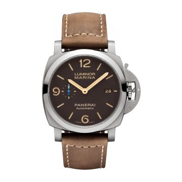 Panerai Luminor 1950 Marina 44 3 Days Automatic Titanium / Brown
