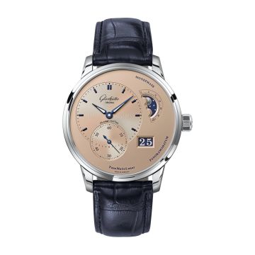 Glashütte Original PanoMatic Lunar Stainless Steel / Rose / Alligator / Folding