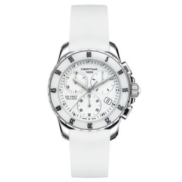 Certina DS First Lady Ceramic Chrono White