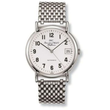 IWC Schaffhausen Portofino Automatic Stainless Steel / White - Railroad / Bracelet