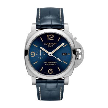 Panerai Luminor 1950 44 3 Days GMT Automatic Stainless Steel / Blue