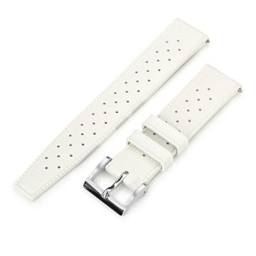 White Tropical-Style Pro FKM Rubber Quick Release Strap 19mm to 22mm - 19mm