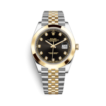 Rolex Datejust 41 Rolesor Yellow Smooth / Jubilee / Black - Diamond
