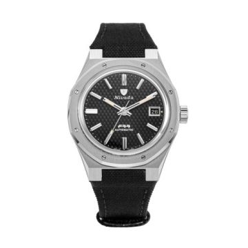 Nivada Grenchen F77 Date Stainless Steel / Black / Velcro