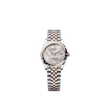 Rolex Datejust 31 Stainless Steel/ Rose Gold / Domed - Diamond / Silver - Floral / Jubilee