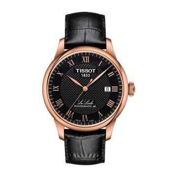 Tissot Le Locle Powermatic 80 39.3 Rose Gold / Black / Strap