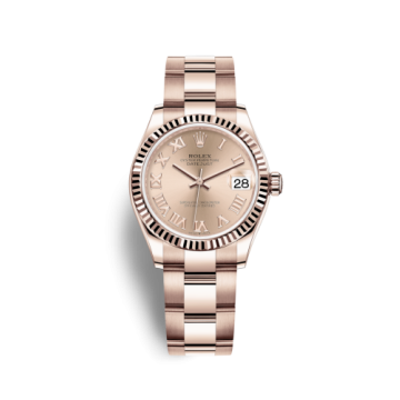 Rolex Datejust 31 Rose Gold / Fluted / Rose - Roman / Oyster