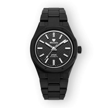 Nivada Grenchen F77 Black Ceramic / Black / Bracelet