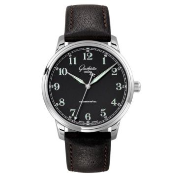 Glashütte Original Senator Excellence Stainless Steel / Black / Calf / Folding