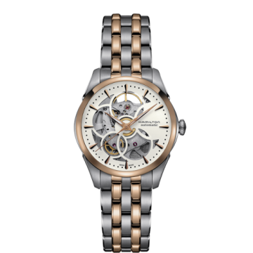 Hamilton Jazzmaster Skeleton Lady Auto 36 Stainless Steel - Rose Gold / White / Bracelet