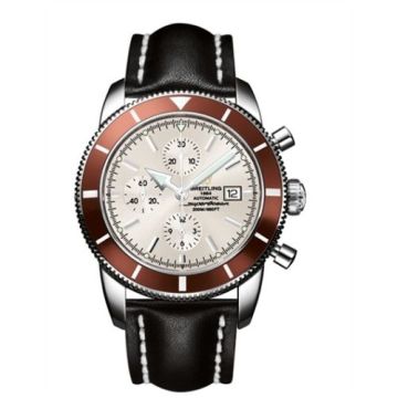 Breitling Superocean Heritage 46 Chronograph Stainless Steel / Bronze / Stratus Silver / Calf