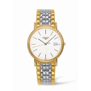 Longines Presence 38.5 Quartz PVD Gold / White / Bracelet