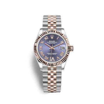 Rolex Datejust 31 Stainless Steel/ Rose Gold / Fluted / Aubergine - Roman / Jubilee