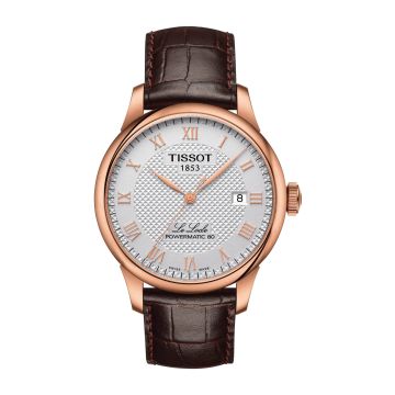 Tissot Le Locle Powermatic 80 39.3 Rose Gold / Silver / Strap