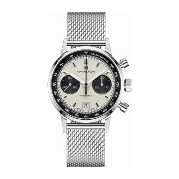 Hamilton Intra-Matic 68 Auto Chrono Stainless Steel / Silver / Mesh