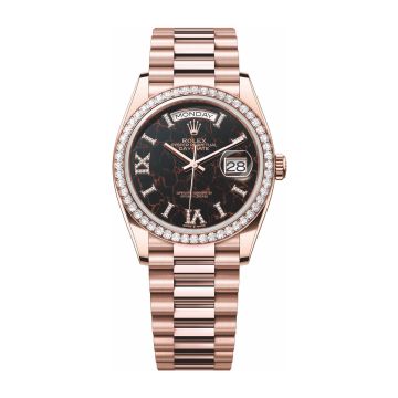 Rolex Day-Date 36 Everose Gold / Diamond / Eisenkiesel / President