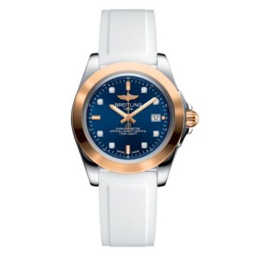 Breitling Galactic 32 Sleek Edition Stainless Steel / Rose Gold / Horizon Blue Diamond / Rubber