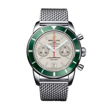 Breitling Superocean Heritage 44 Chronograph Stainless Steel / Green / Silver / Milanese