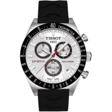 Tissot PRS 516 Quartz Chronograph Silver Rubber