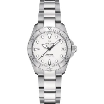 Certina DS Action Lady 34.5 Stainless Steel / White