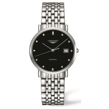 Longines Elegant Collection Automatic 37 Stainless Steel / Black / Bracelet