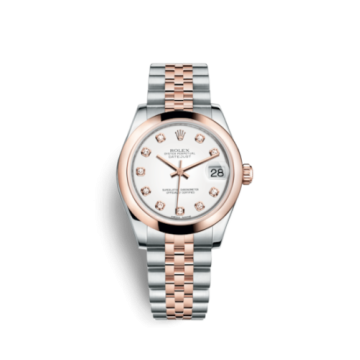 Rolex Datejust 31 Rolesor Everose Domed / Jubilee / White Diamonds