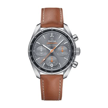Omega Speedmaster Co-Axial 38 Stainless Steel / Grey / Strap