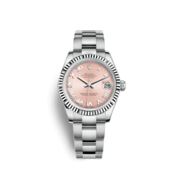 Rolex Datejust 31 Stainless Steel Fluted / Oyster / Pink Roman