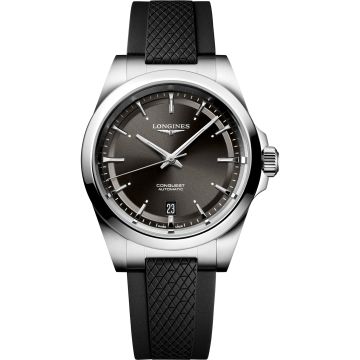Longines Conquest 38 Stainless Steel / Black / Rubber
