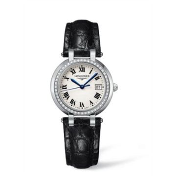 Longines PrimaLuna Quartz 30 Stainless Steel / Diamond / Silver - Roman