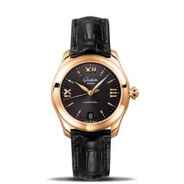 Glashütte Original Lady Serenade Rose Gold / Black / Alligator - Folding