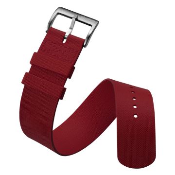 TidalPass British Military FKM Rubber Watch Strap - Marooned Burgundy - 21mm