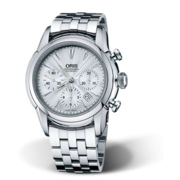Oris Artelier Chronograph 44.5 Stainless Steel / Silver / Bracelet