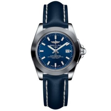 Breitling Galactic 32 Sleek Edition Stainless Steel / Horizon Blue / Calf