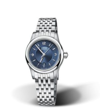 Oris Classic Date Lady 28.5 Stainless Steel / Blue / Bracelet